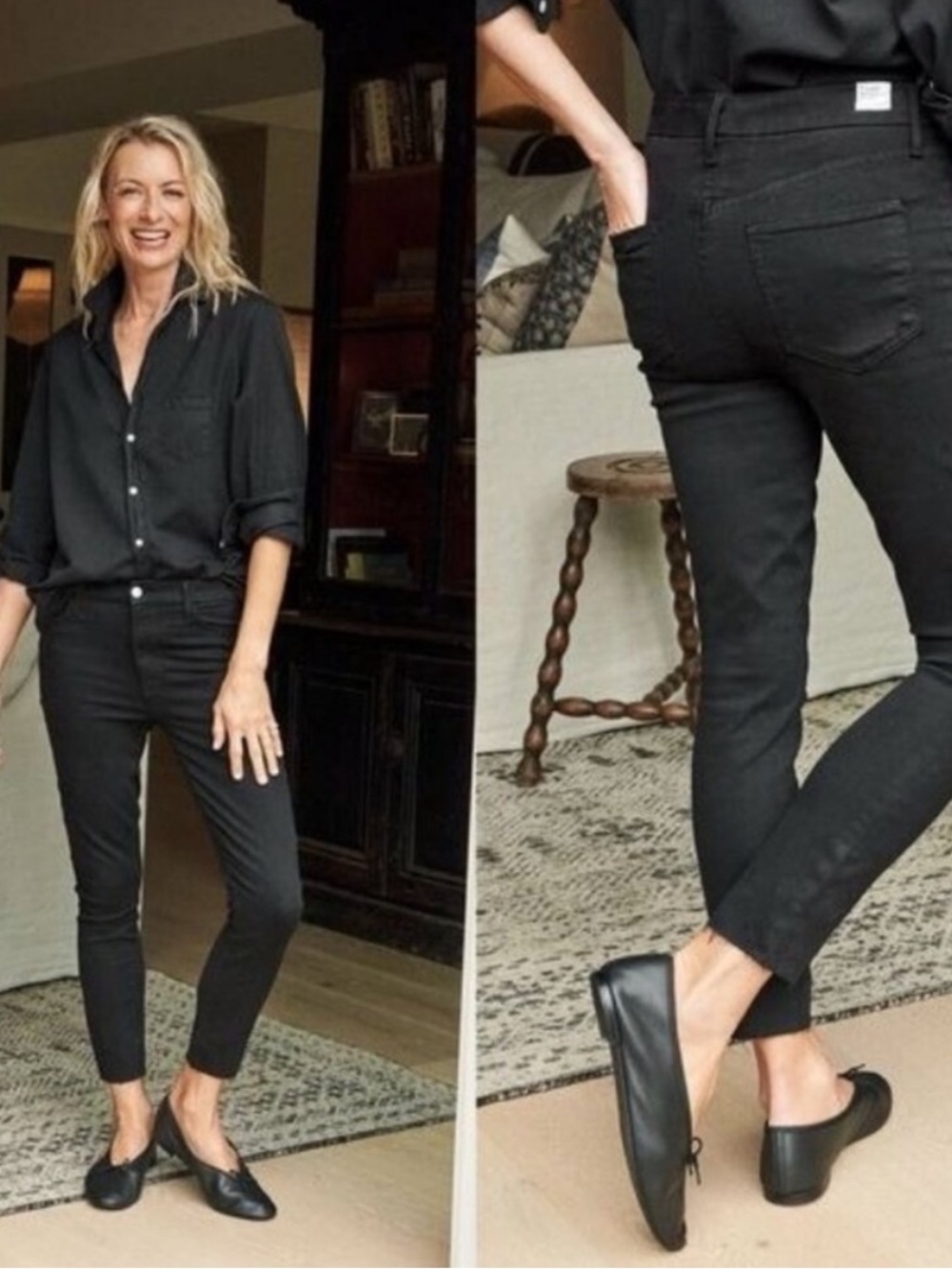 Frank & Eileen Jeans Sligo Skinny Italian Performance in Black